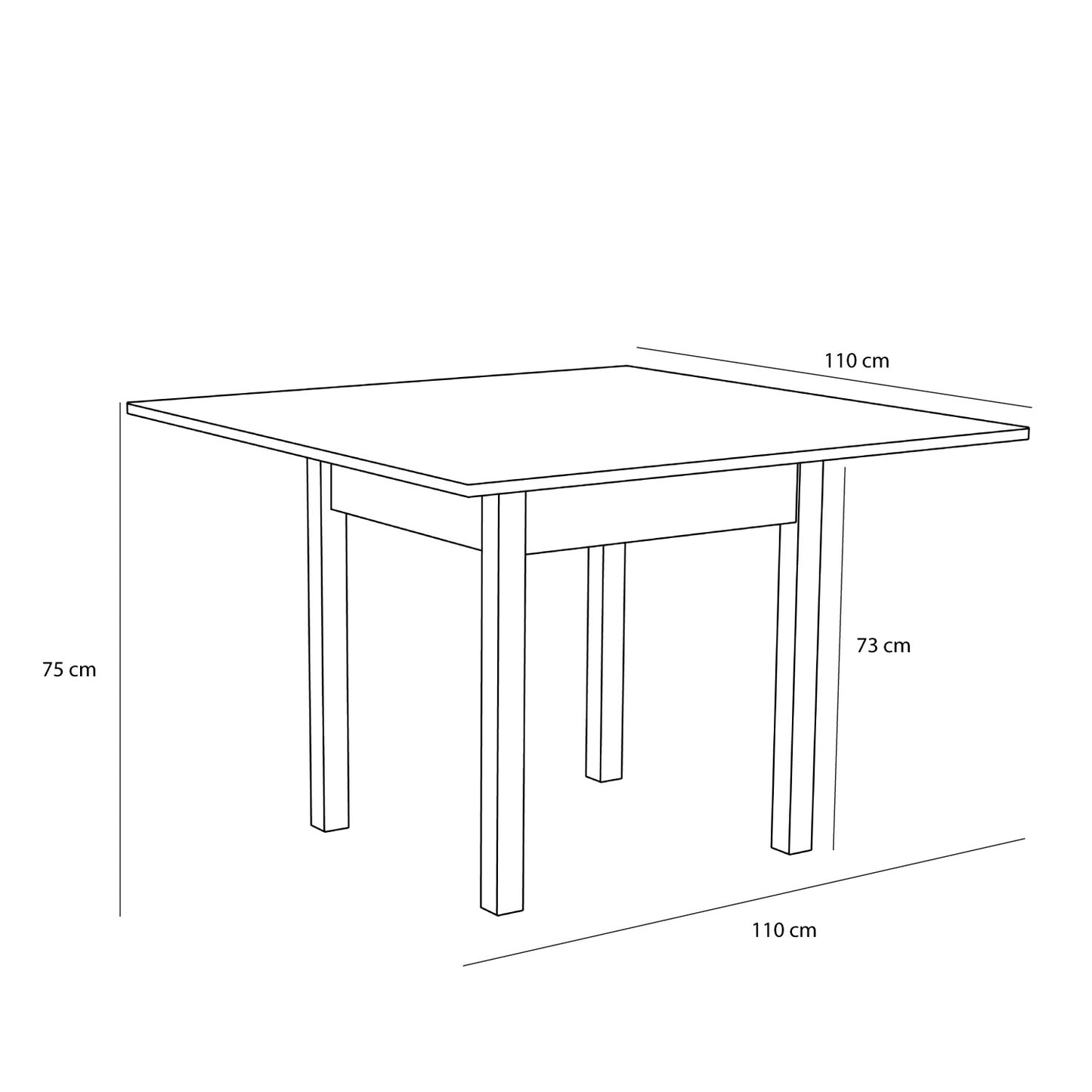 HUBSCH - Geo Eettafel Naturel