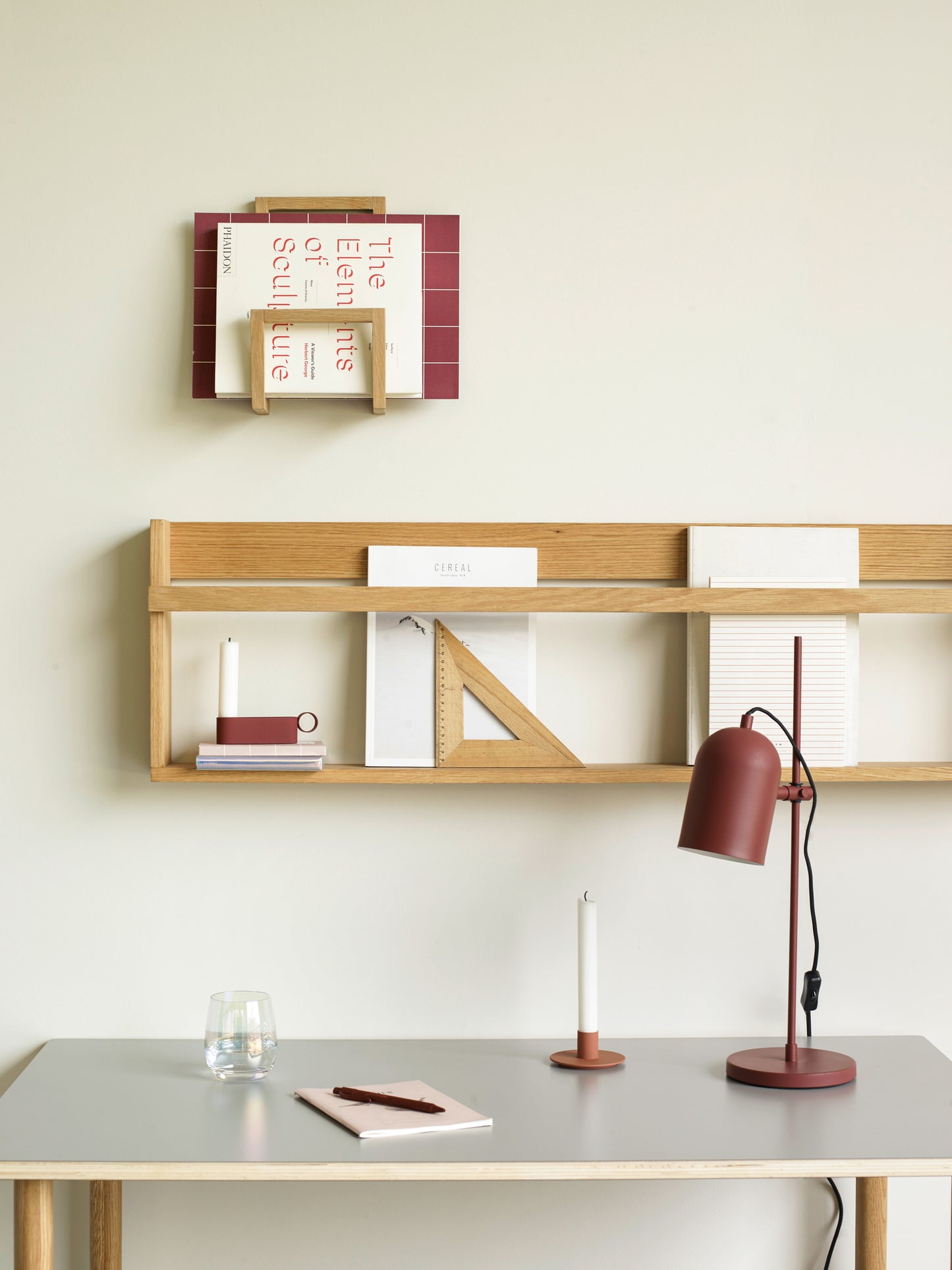HUBSCH - Display wall shelf - Natural