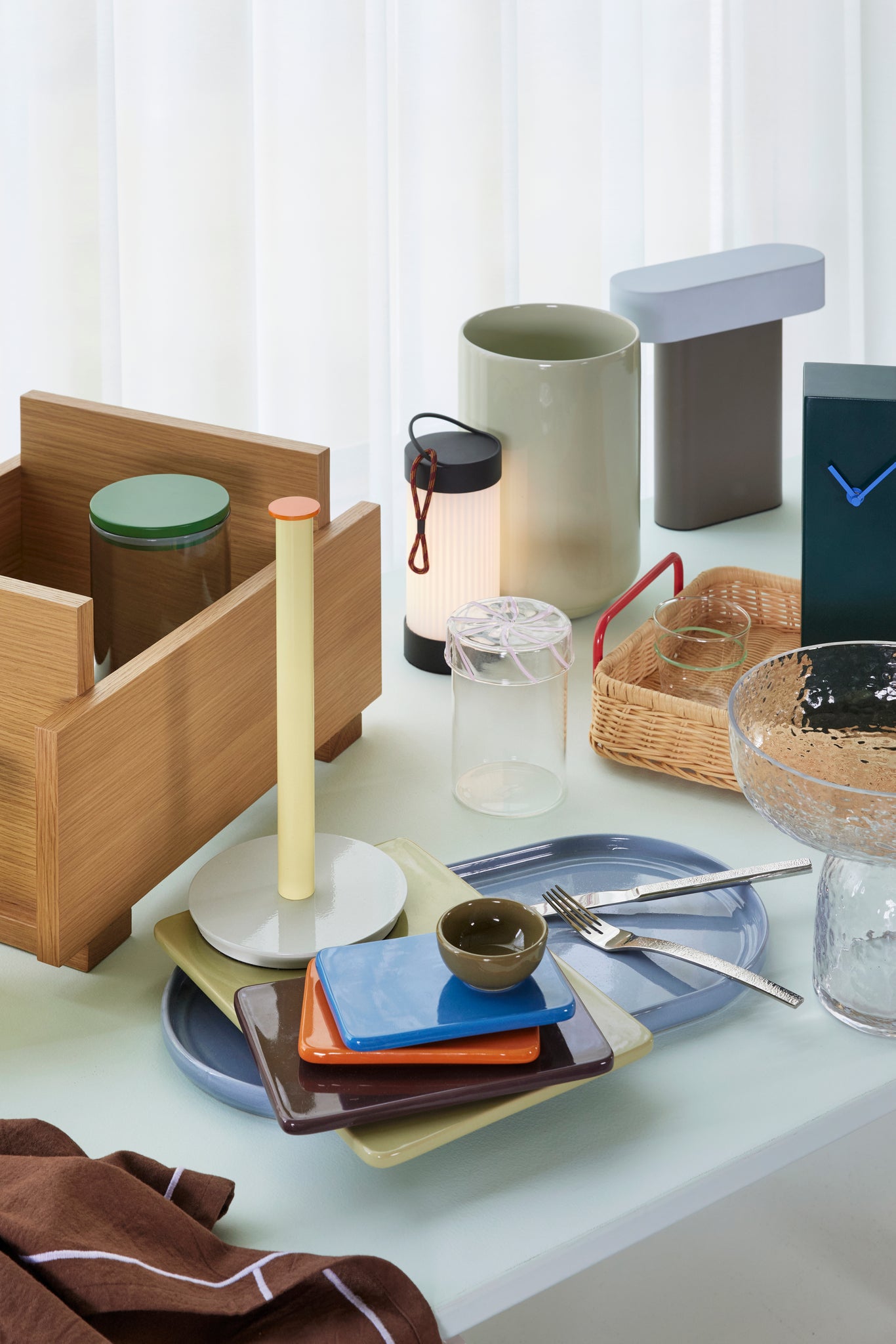 HUBSCH - Splint tray / dienblad - Rood/Naturel