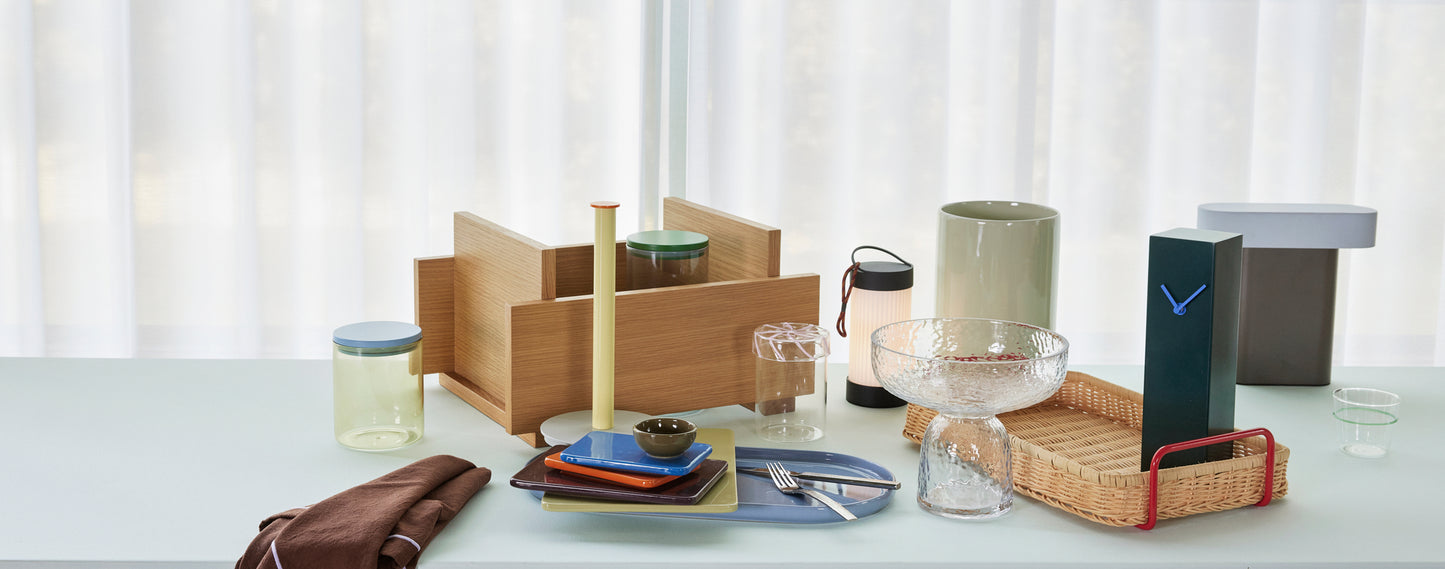 HUBSCH - Splint tray / dienblad - Rood/Naturel