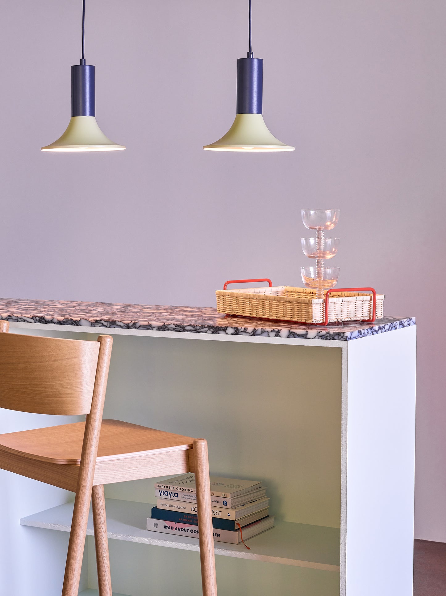 HUBSCH - Splint tray / dienblad - Rood/Naturel