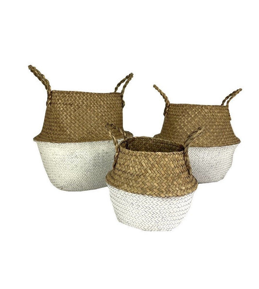 Buikmand  groot NATUREL/WIT  ∅ 35cm