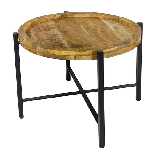 Beistelltisch ø55cm Couchtisch bovine Wohnzimmer Tisch Sioux Metall Gestell