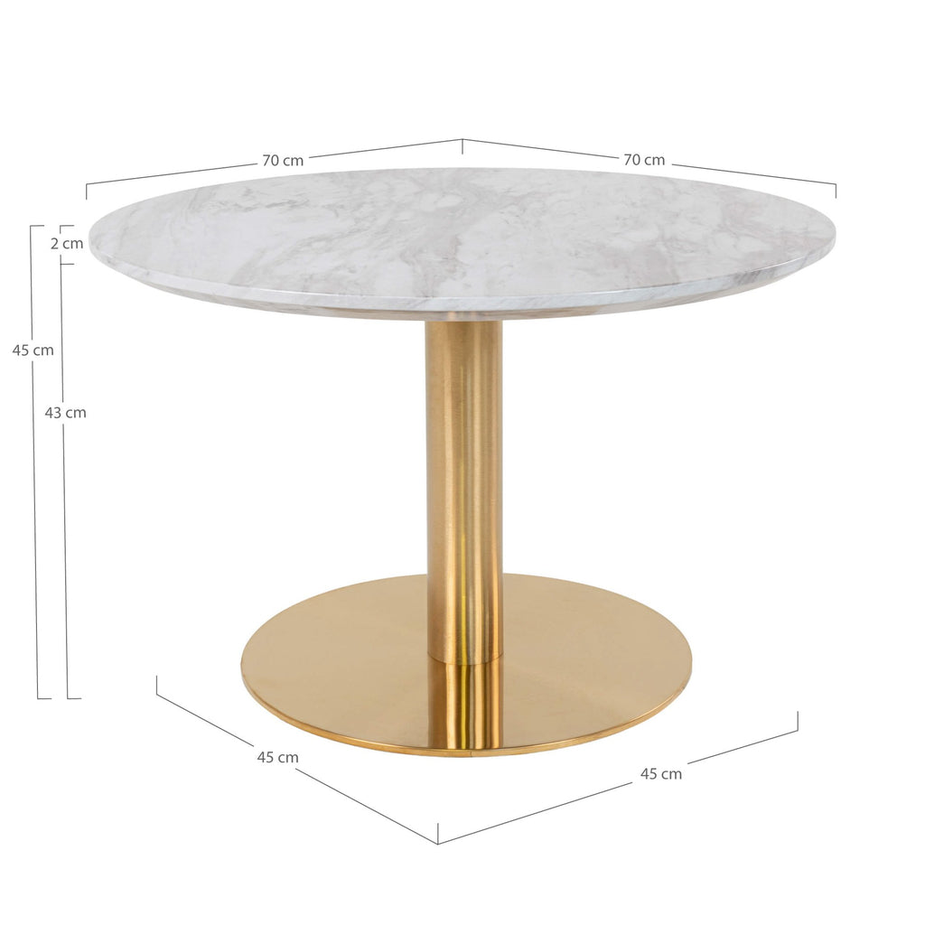 HOUSE NORDIC - salontafel marmerlook/koper