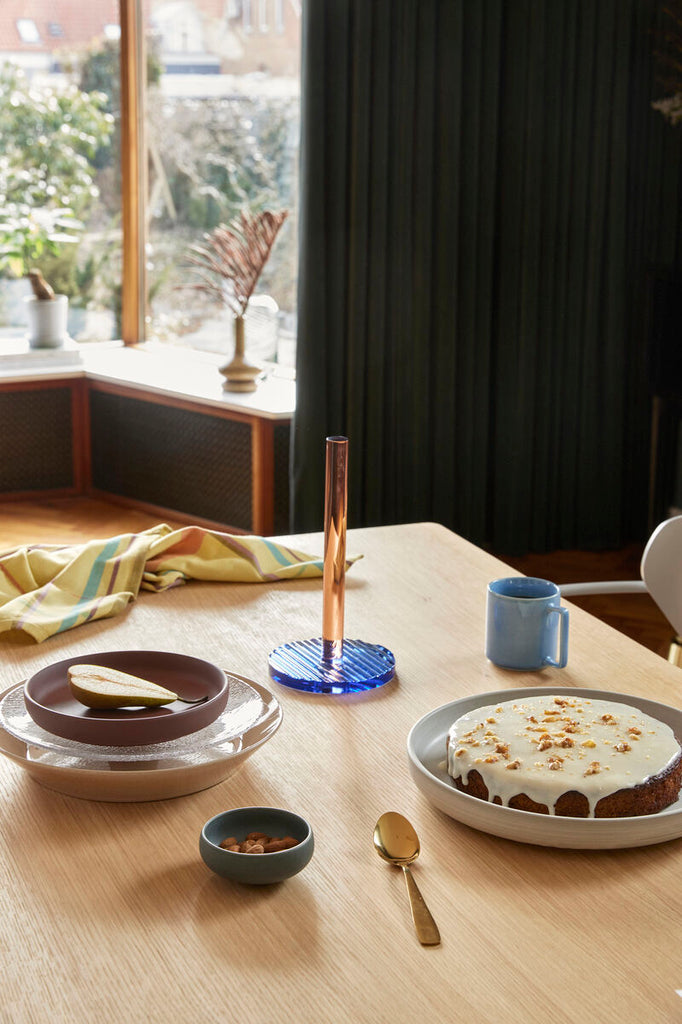 HUBSCH - Clay Plates  - wit (set van 2)