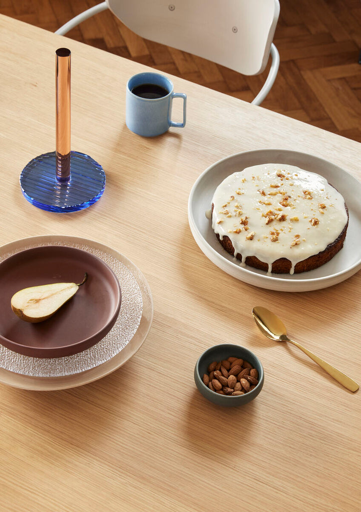 HUBSCH - Clay Plates  - wit (set van 2)