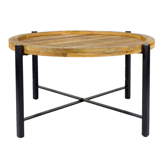 Couchtisch ø75cm Beistelltisch Wohnzimmer Tisch bovine Sioux Metall Gestell