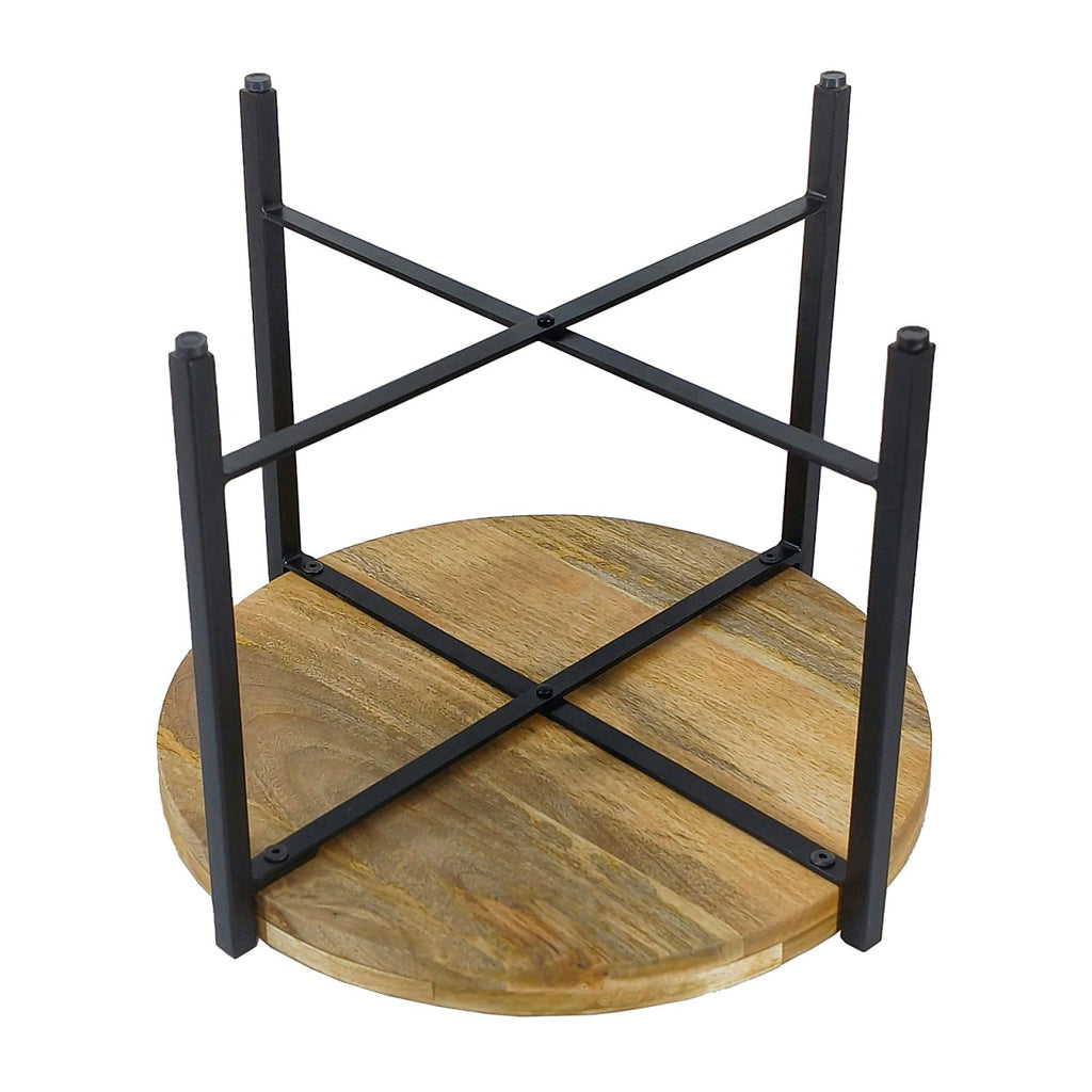 Couchtisch ø75cm Beistelltisch Wohnzimmer Tisch bovine Sioux Metall Gestell