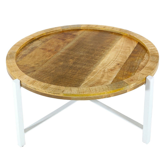 Couchtisch ø75cm Beistelltisch Wohnzimmer Tisch bovine Sioux Metall Gestell
