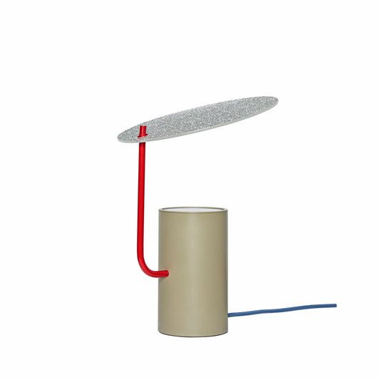 HUBSCH - Disc tafellamp Kaki/Rood