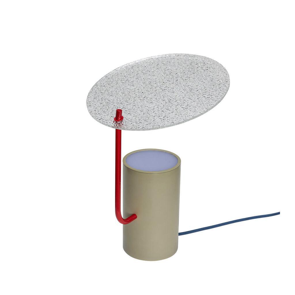 HUBSCH - Disc tafellamp Kaki/Rood