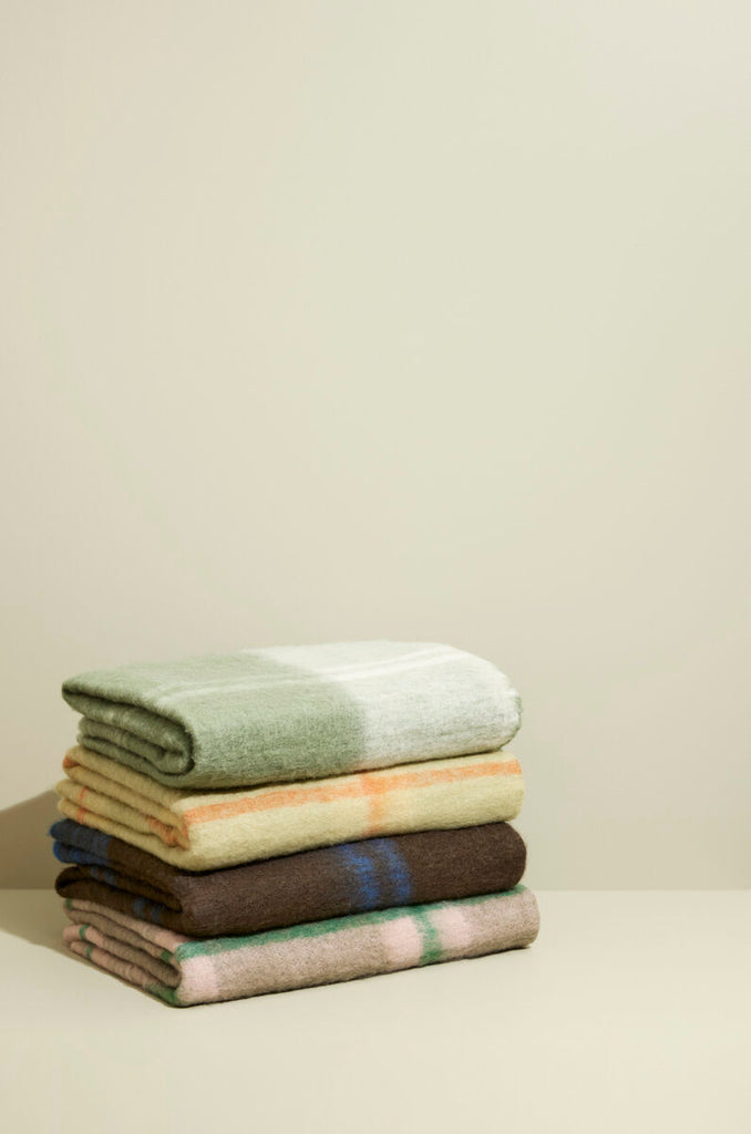 HUBSCH -Grid plaid - Groen/Roze