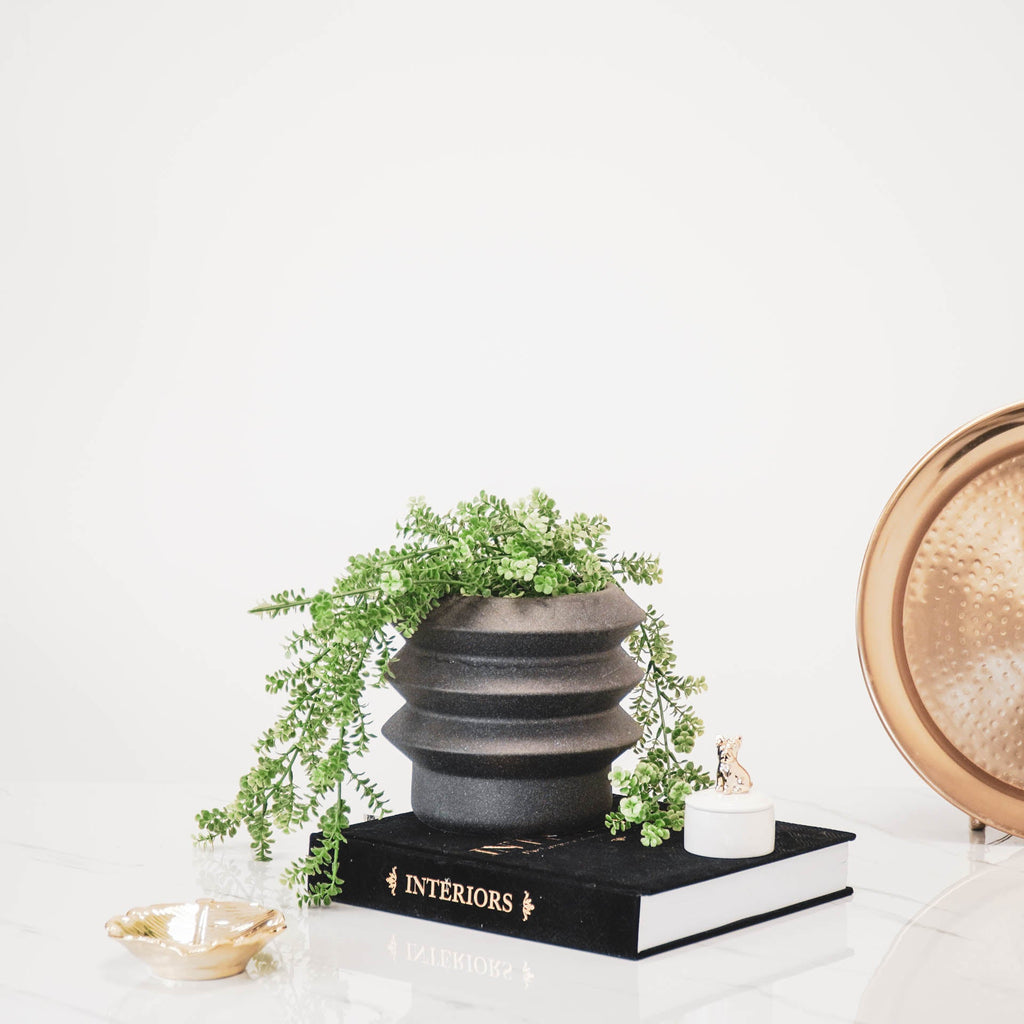 HOUSEVITAMIN - Organic Shape bloempot - zwart