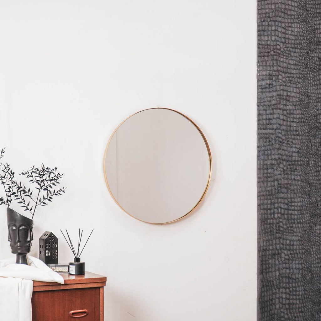 HOUSEVITAMIN - Ronde spiegel - Goud - ⌀ 60 cm