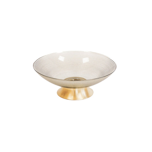 HOUSEVITAMIN - Schaal - Smokey glas/goud