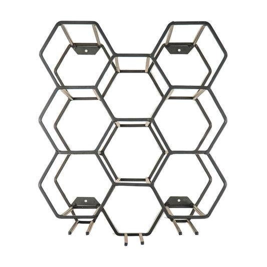 Wijnrek zwart - 9 flessen
