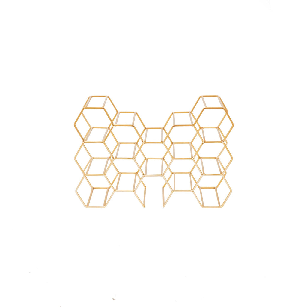 HOUSEVITAMIN - Wijnrek Goud - 11 flessen