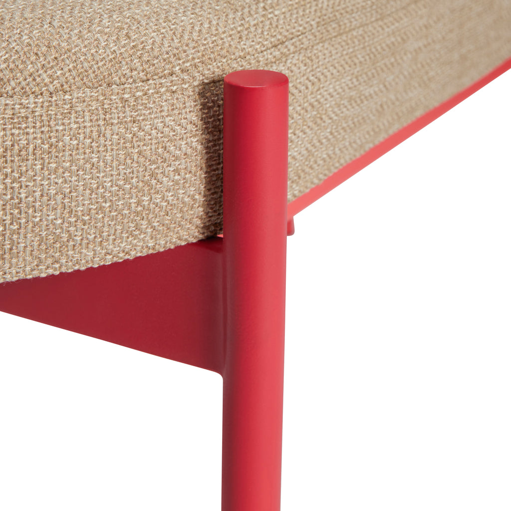 HUBSCH - Klint bankje - rood/beige