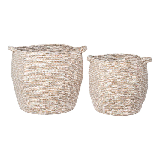 House Nordic - Lamas katoenen mandenset - beige
