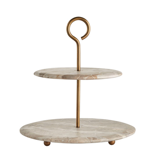 LENE BJERRE - Ellia etagère H35 cm -marmer