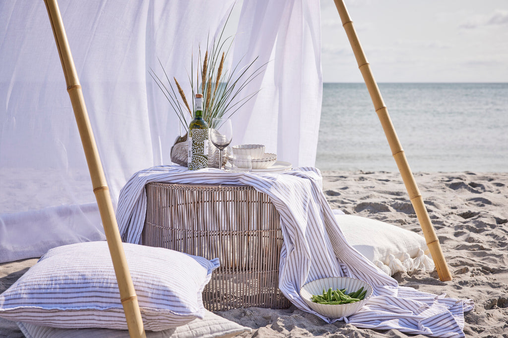 LENE BJERRE - Olivia plaid - sand/gestreept