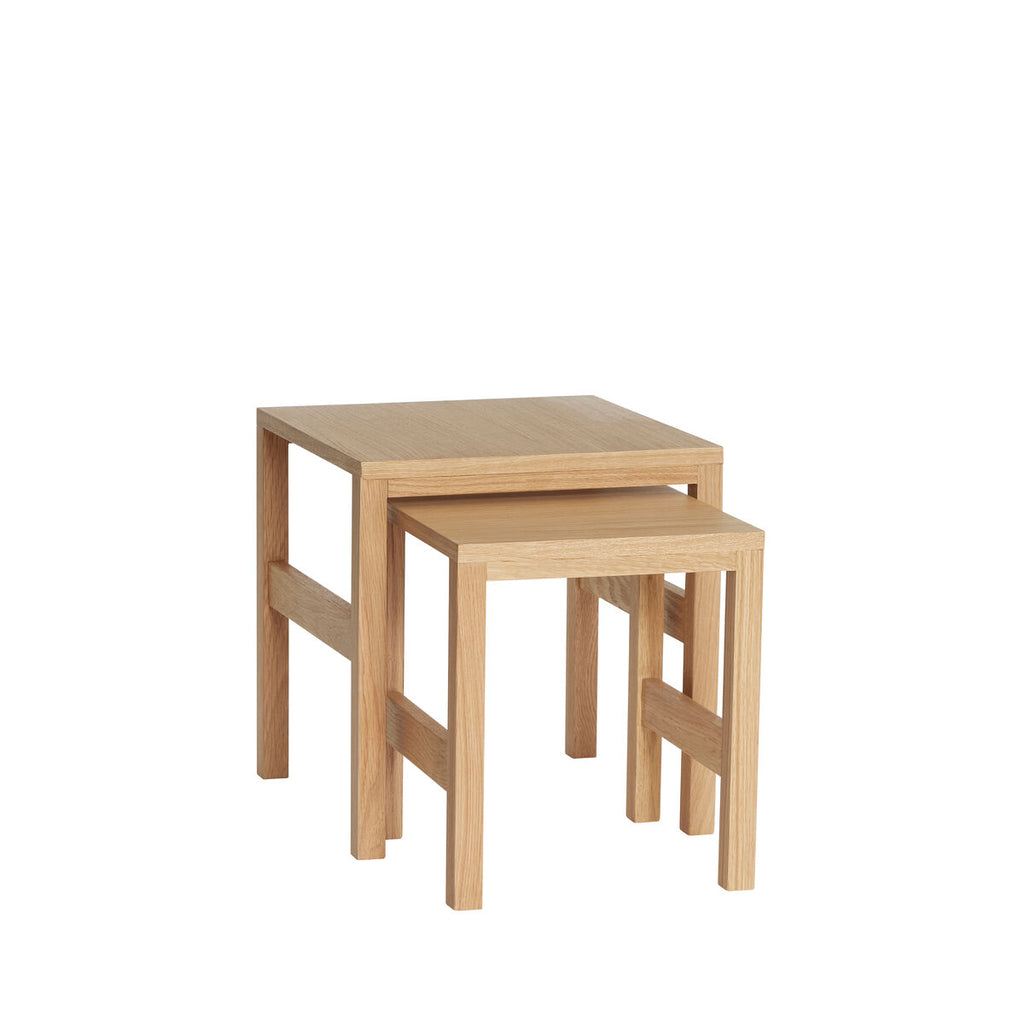 HUBSCH - Puzzle bijzettafels - Naturel (set van 2)