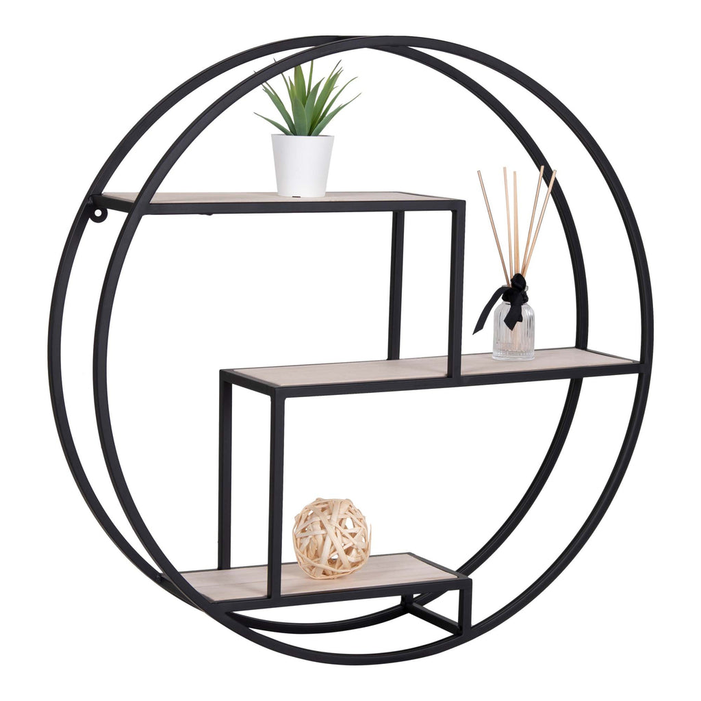 HOUSE NORDIC - Rond wandrek zwart/naturel hout