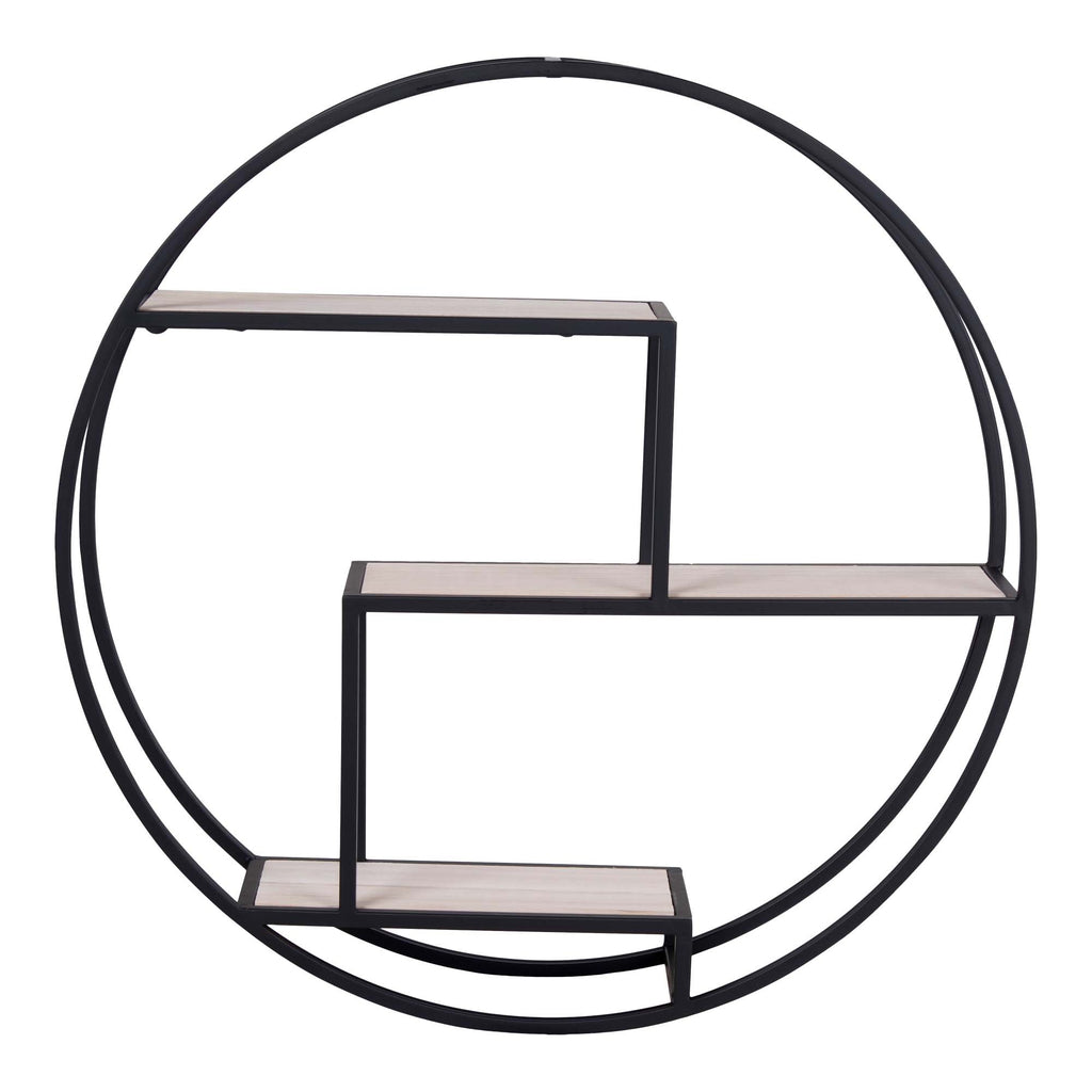HOUSE NORDIC - Rond wandrek zwart/naturel hout