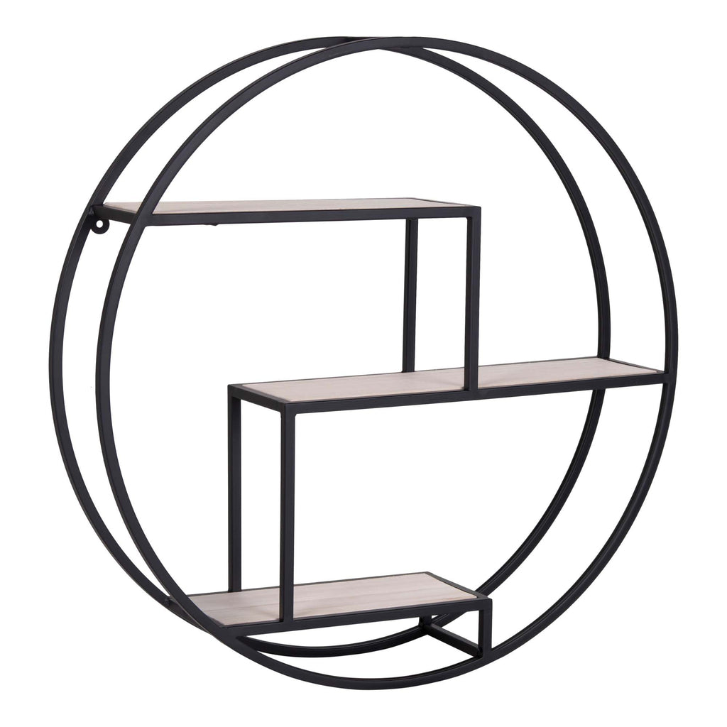 HOUSE NORDIC - Rond wandrek zwart/naturel hout