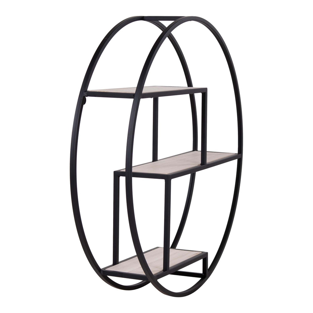HOUSE NORDIC - Rond wandrek zwart/naturel hout