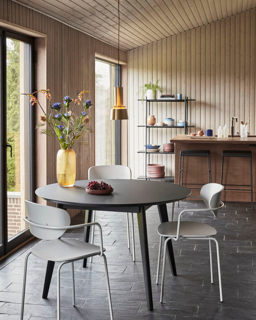 HUBSCH -Stay eettafel rond - Zwart