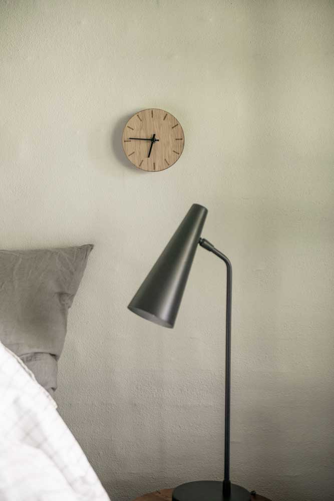 HEMVERK - Tafel/wandklok - Licht eik/zwart Ø12