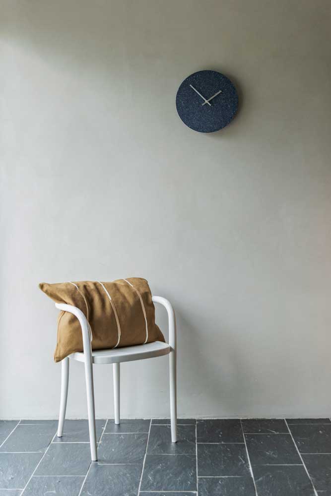 HEMVERK - Really wandklok - cotton blue/silver Ø28