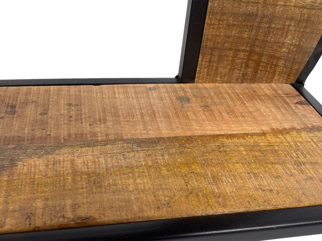 Wandrek rond - hout/zwart