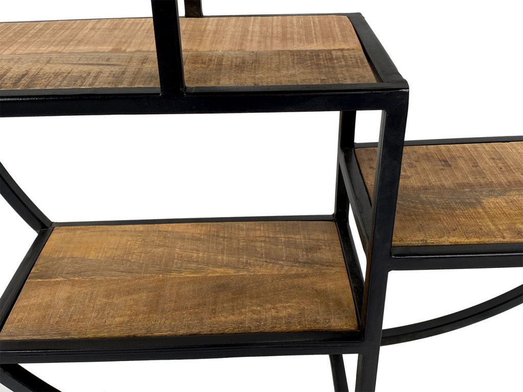 Wandrek rond - hout/zwart