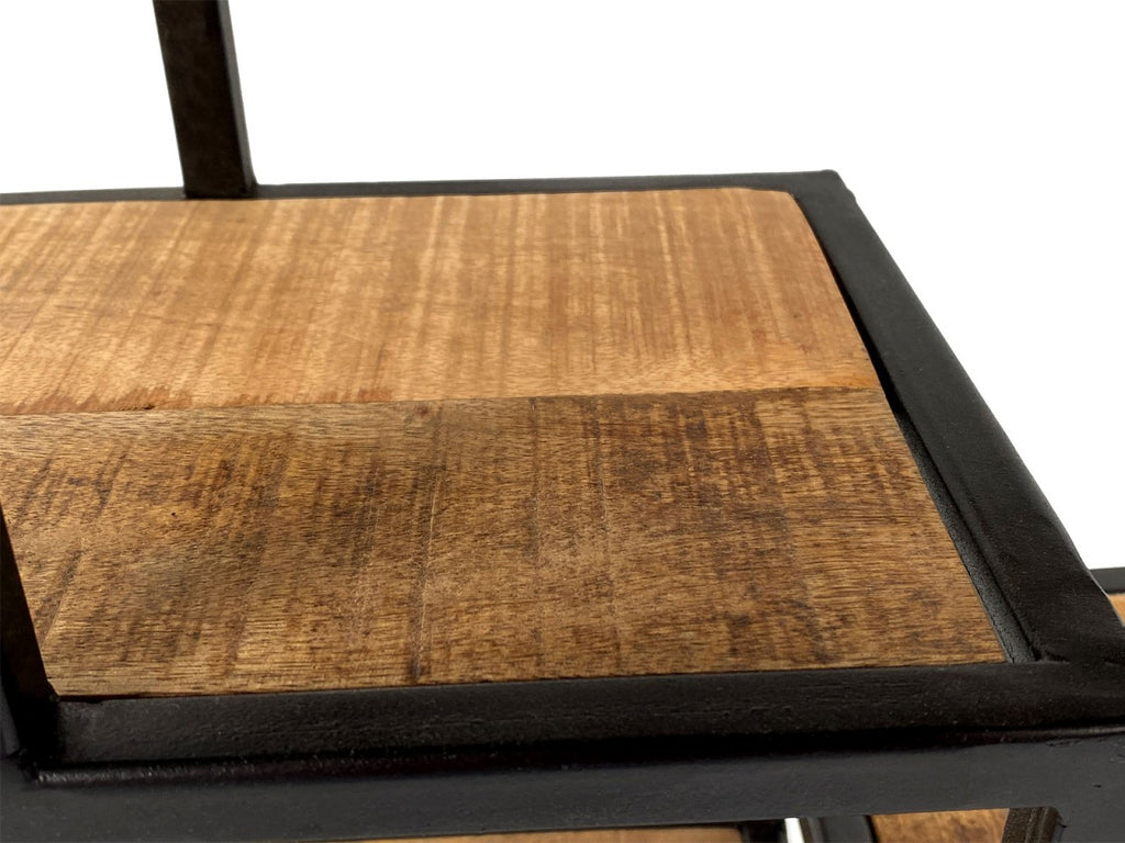 Wandrek rond - hout/zwart