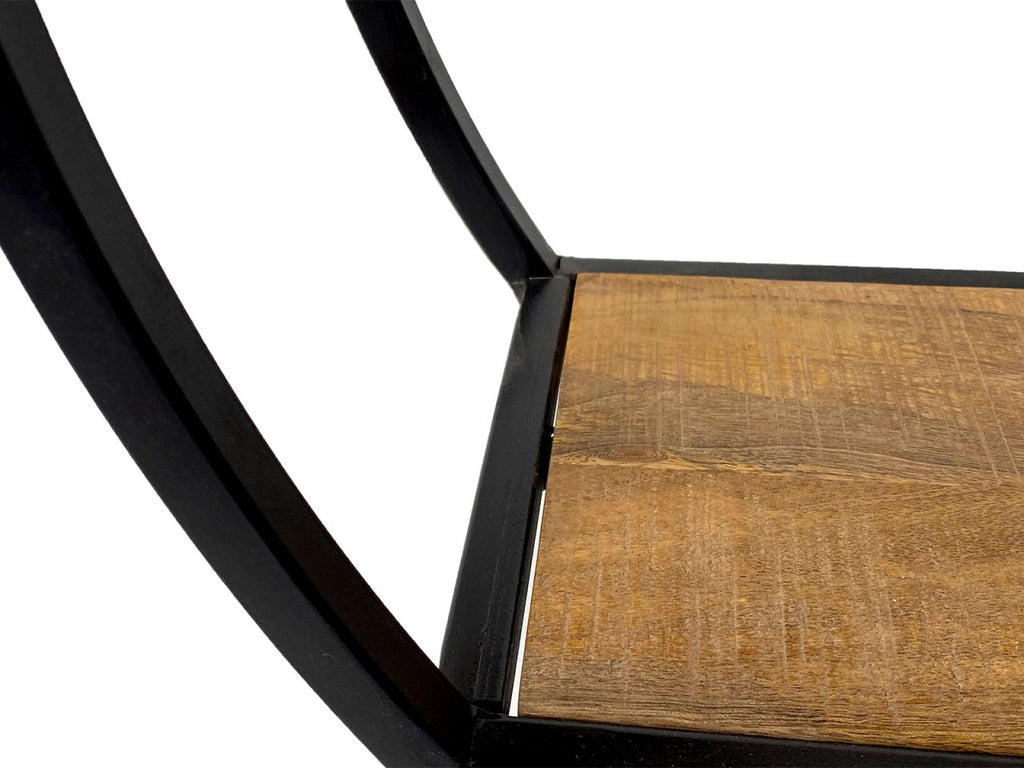 Wandrek rond - hout/zwart