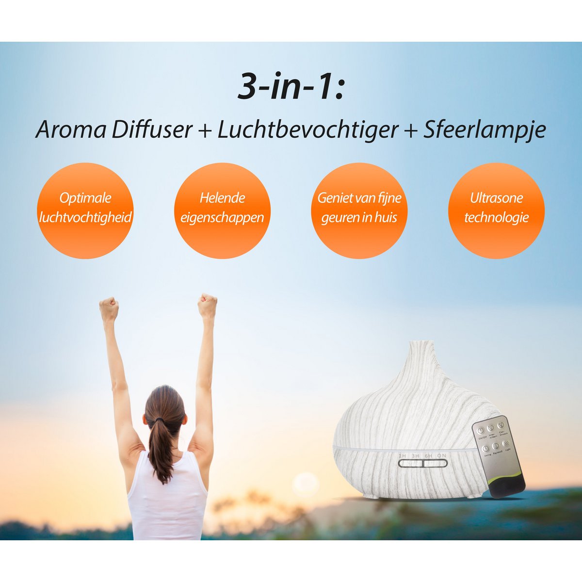 GREEN FLOW - Aroma diffuser - essential pro - white wood