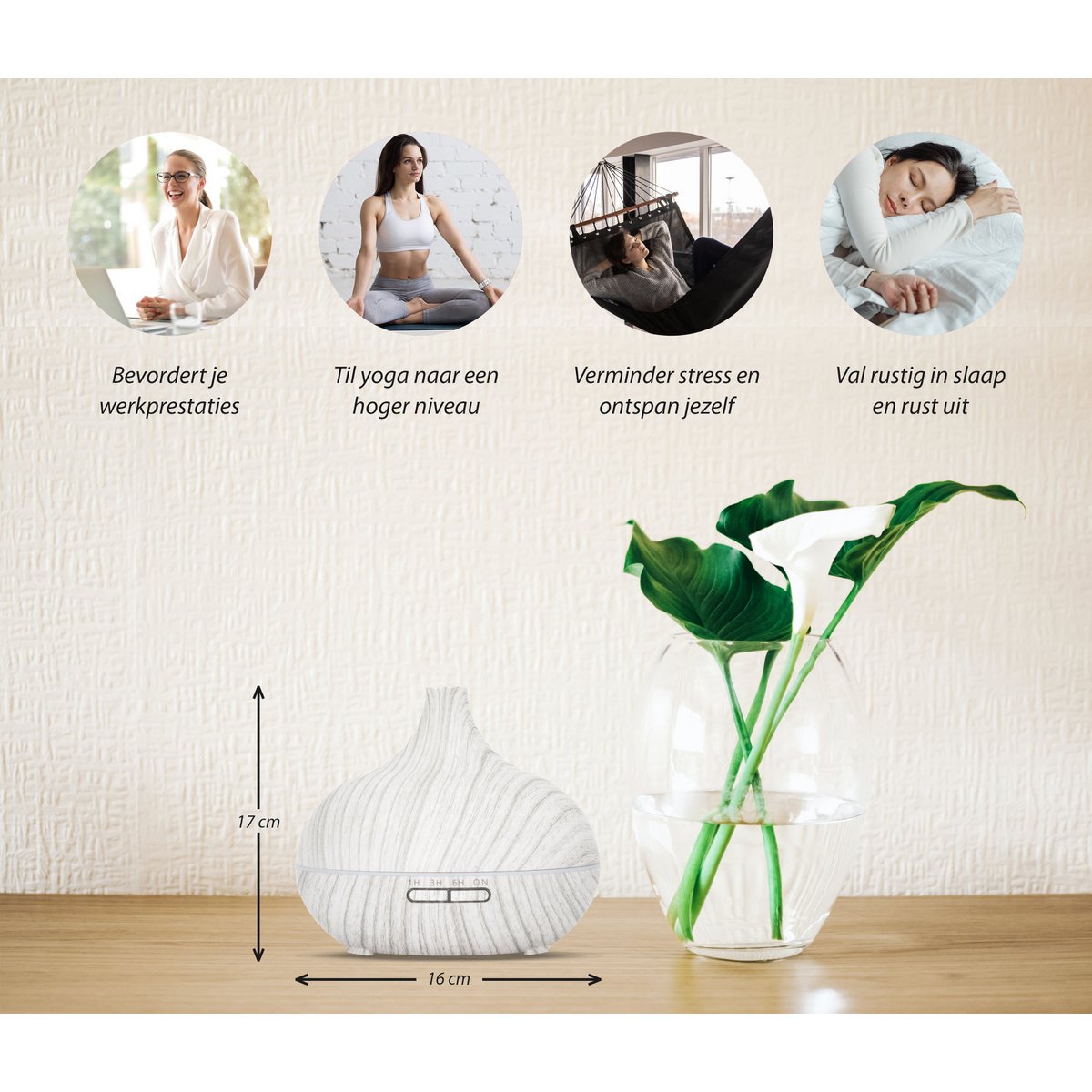GREEN FLOW - Aroma diffuser - essential pro - white wood